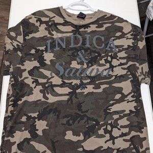 Crooks & Castles XL 'Indica & Sativa' Camo T-shirt